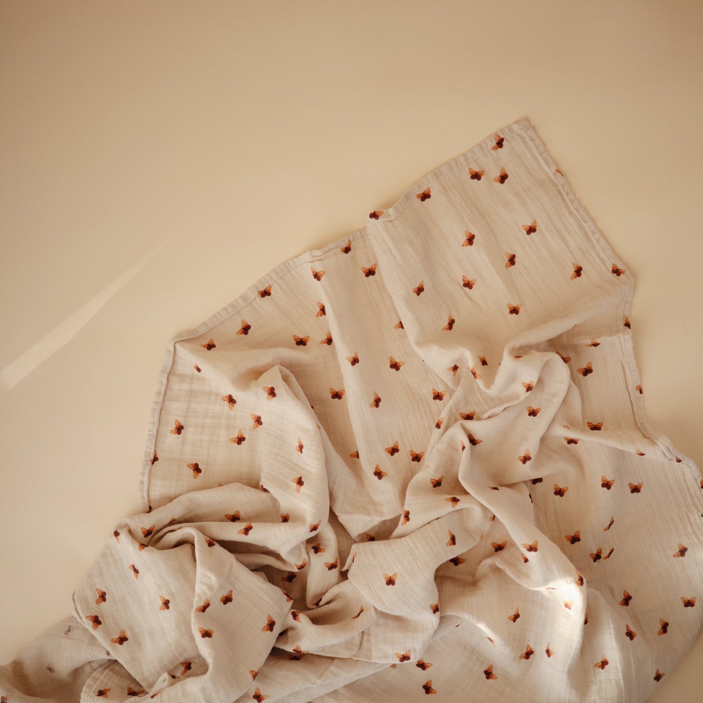 Muslin Swaddle Blanket Organic Cotton - (Butterflies)