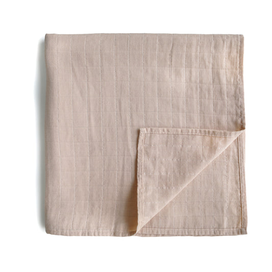 Muslin Swaddle Blanket Organic Cotton - (Blush)