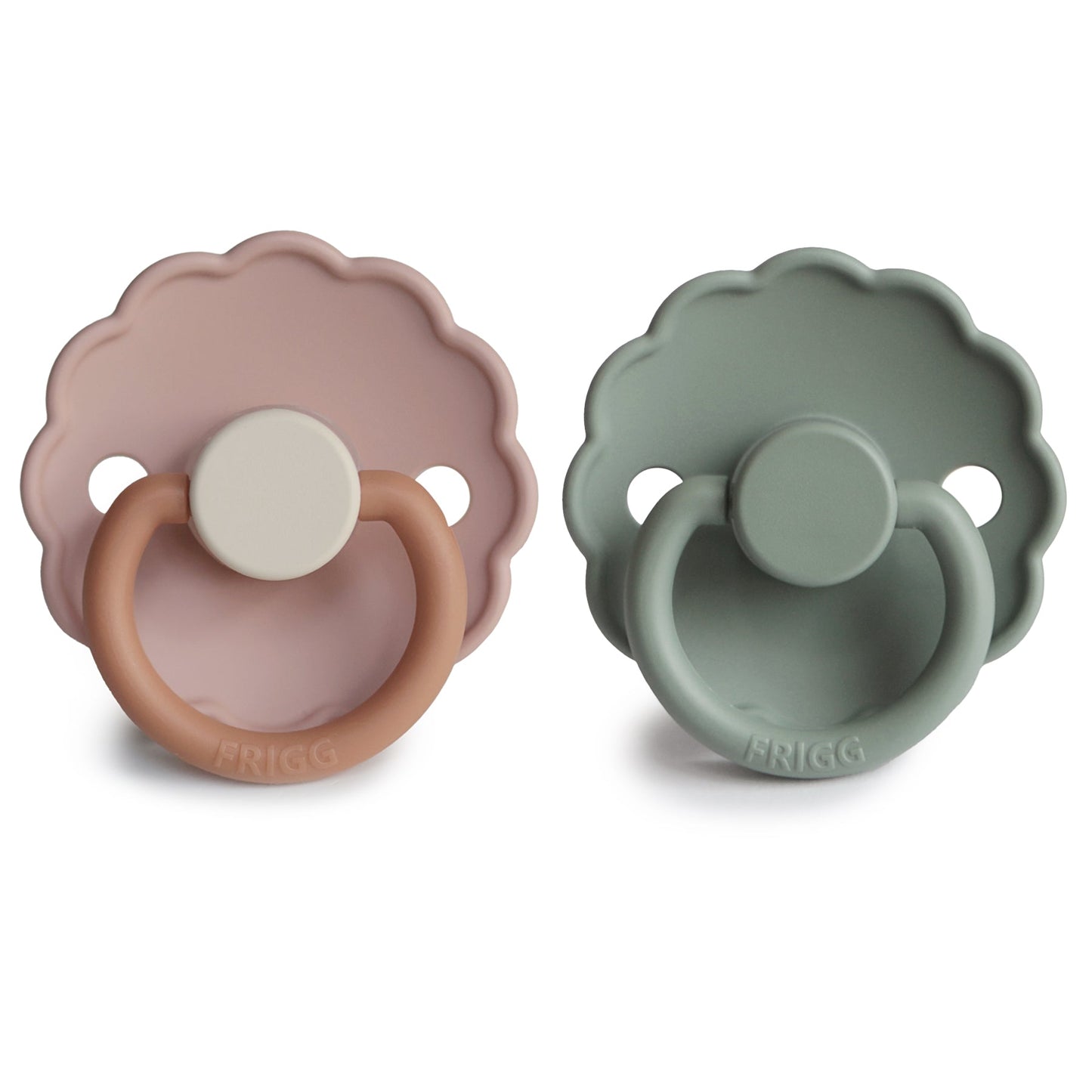 FRIGG DAISY SILICONE PACIFIER (BISCUIT/LILY PAD) 2-PACK