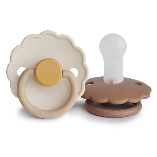 FRIGG DAISY SILICONE PACIFIER (CHAMOMILE / PEACH BRONZE) 2-PACK