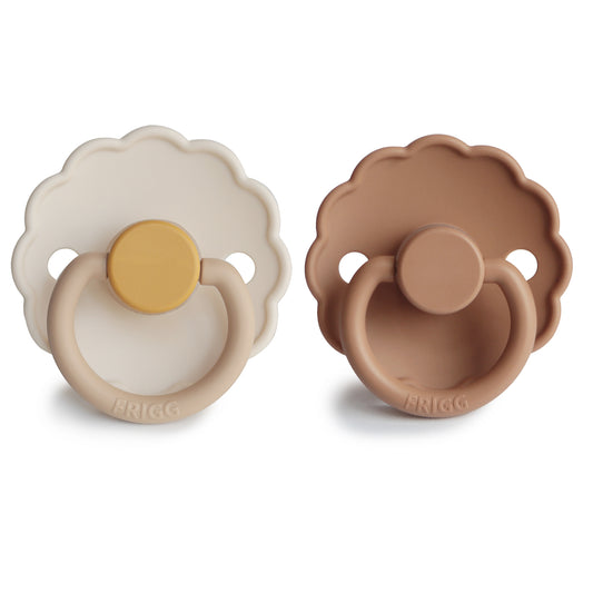 FRIGG DAISY SILICONE PACIFIER (CHAMOMILE / PEACH BRONZE) 2-PACK