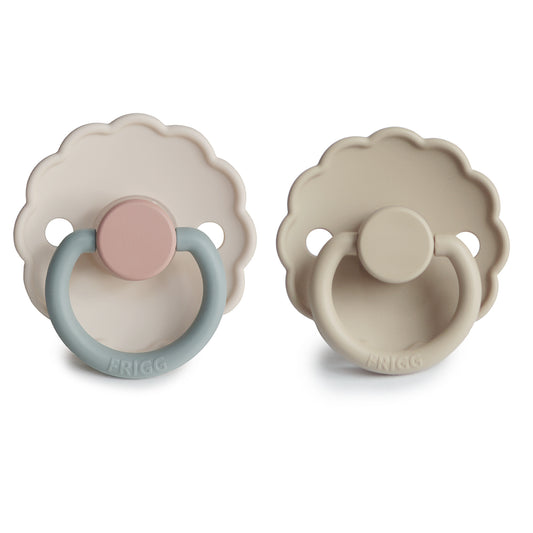 FRIGG DAISY SILICONE PACIFIER (COTTON CANDY/SANDSTONE) 2-PACK