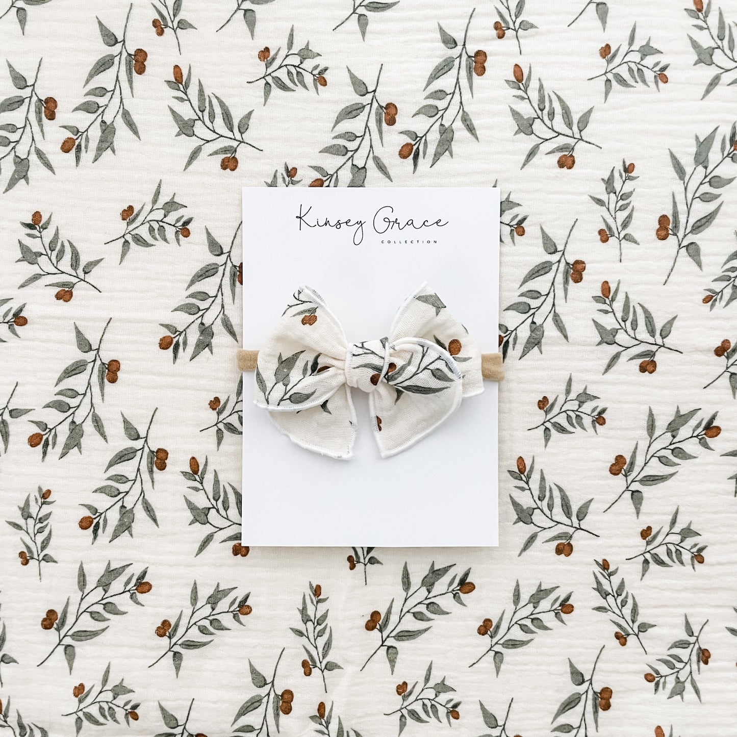 Floral Muslin Fable Bow