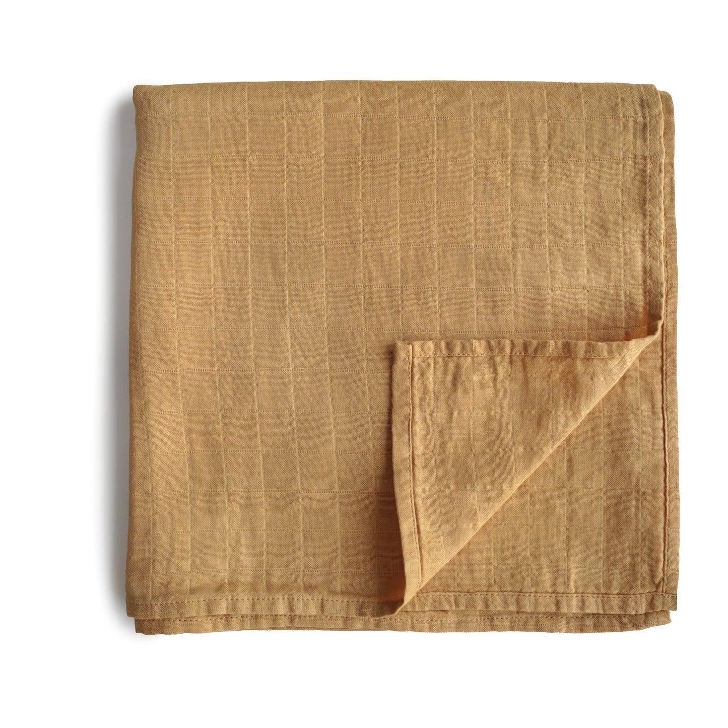 Muslin Swaddle Blanket Organic Cotton - (Fall Yellow)