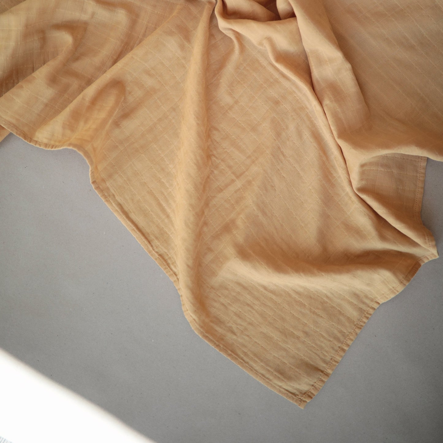 Muslin Swaddle Blanket Organic Cotton - (Fall Yellow)