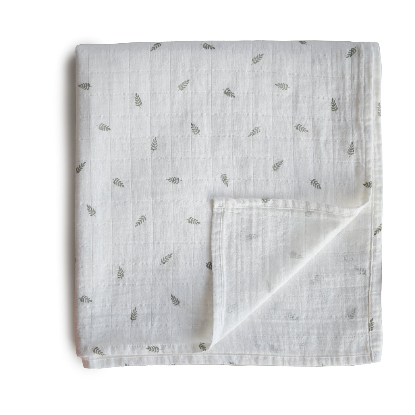 Muslin Swaddle Blanket Organic Cotton - (Leaves)