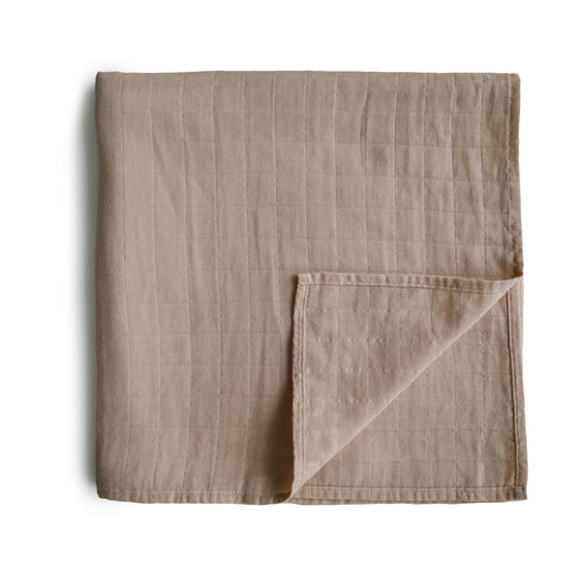 Muslin Swaddle Blanket Organic Cotton - (Natural)