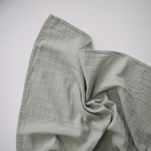 Muslin Swaddle Blanket Organic Cotton - (Sage)
